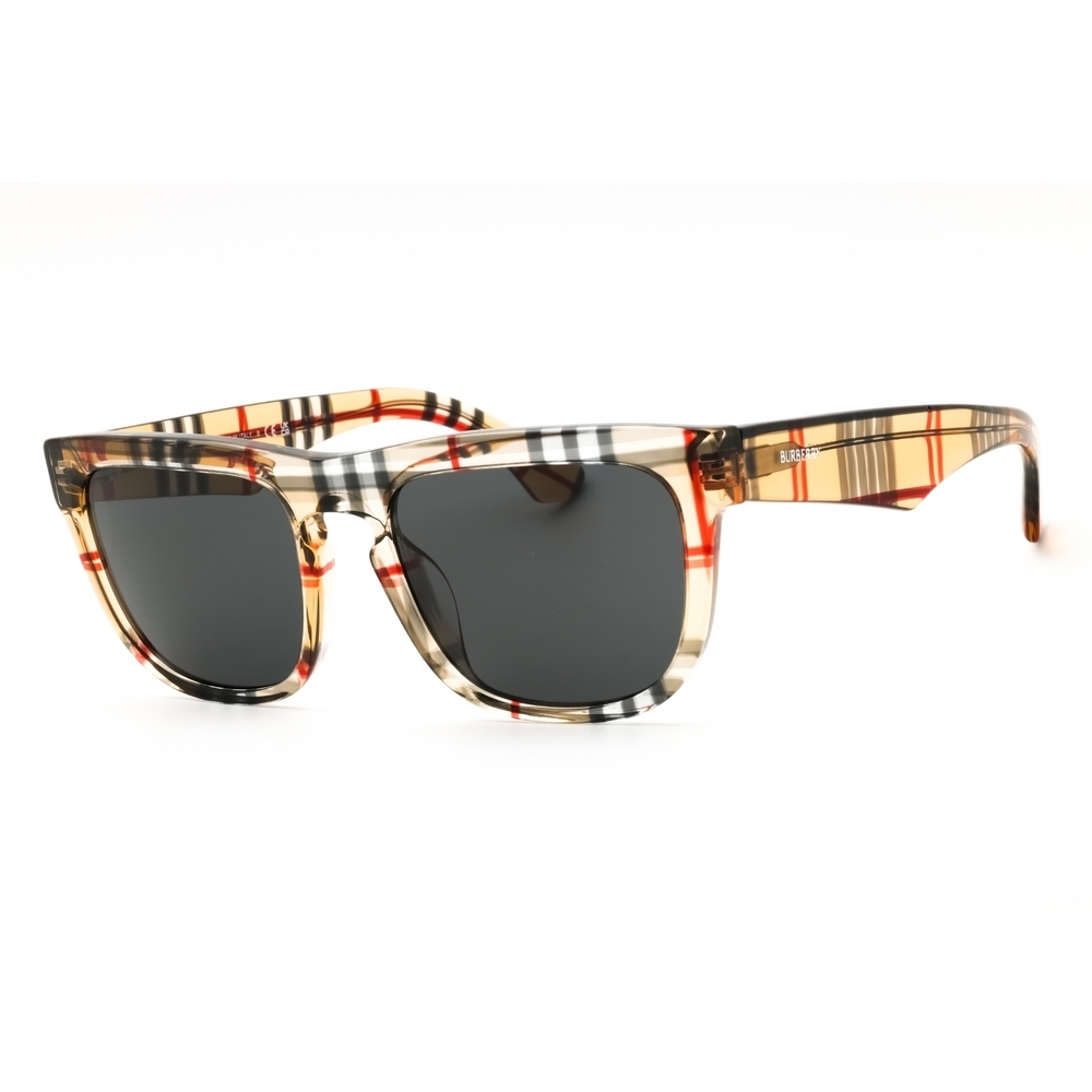 NWT Burberry 0BE4431U-412287 Vintage Check Rectangle 56mm Sunglasses